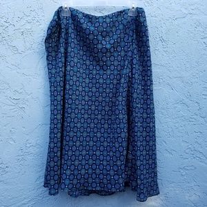 Plus Size blue pattern skirt (George)
